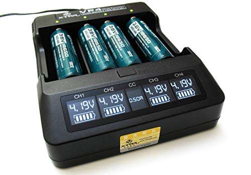 Xtar VP4 IMR-Cargador de batería de Litio (Enchufe Europeo), Negro