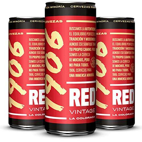 Cerveza 1906 Red Vintage Pack 24x33cl latas, 16.21€ con compra recurrente.