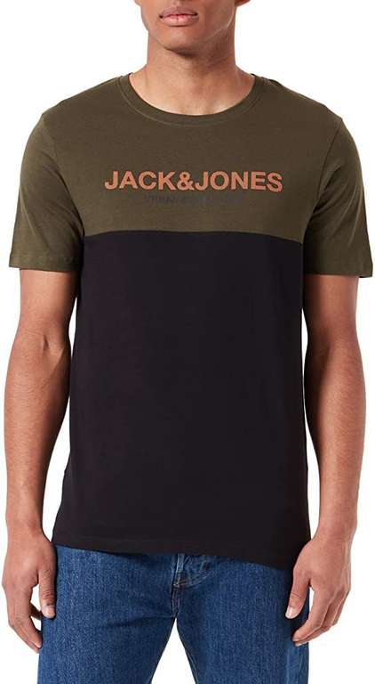 Jack & Jones Jjeurban Blocking-Camiseta de Manga Corta con Cuello Redondo