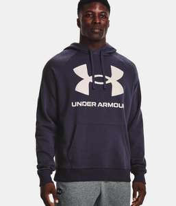 Sudadera con capucha de tejido Fleece UA Rival Big Logo para hombre. Tallas de S a XL. Envío gratis para miembros UA