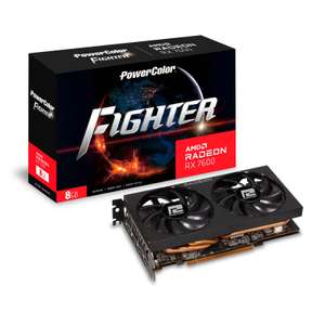Tarjeta Gráfica PowerColor Fighter AMD Radeon RX 7600 8GB GDDR6 // RX 7600 XT Hellhound 16GB GDDR6 por 329 €