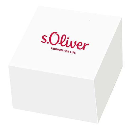s.Oliver Reloj de pulsera Mujeres Multifunción Analógico, con Acero Inoxidable Pulsera, Plata, 5 bar Impermeable, Multifunción