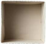 6 x Cubos organizadores de tela plegables para almacenamiento, ojales ovalados. CHEVRON GRIS TOPO O EN NEGRO (26,7 x 26,7 28 cm)