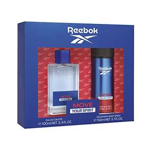 Reebok Move Your Spirit Estuche Regalo Perfumes Hombre Pack de 2 Piezas Eau de Toilette 100ml y Desodorante Body Spray 150ml