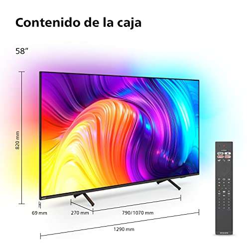 Philips 58PUS8517/12 LED Android TV 4K UHD 58" con Ambilight en 3 Lados