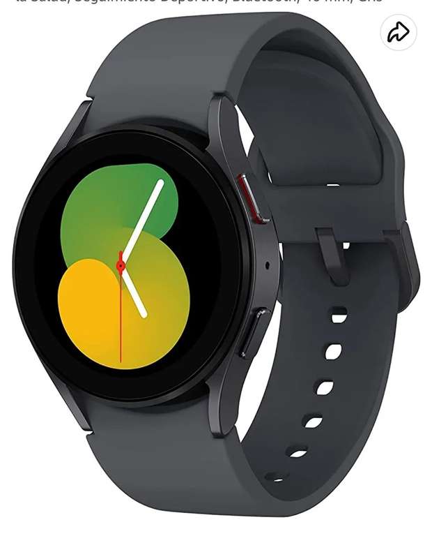 Samsung Galaxy Watch5, Reloj Inteligente, Monitorización de la Salud, Seguimiento Deportivo, Bluetooth, 40 mm, Gris