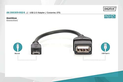 Cable Adaptador USB Micro B (M) a USB A (F)