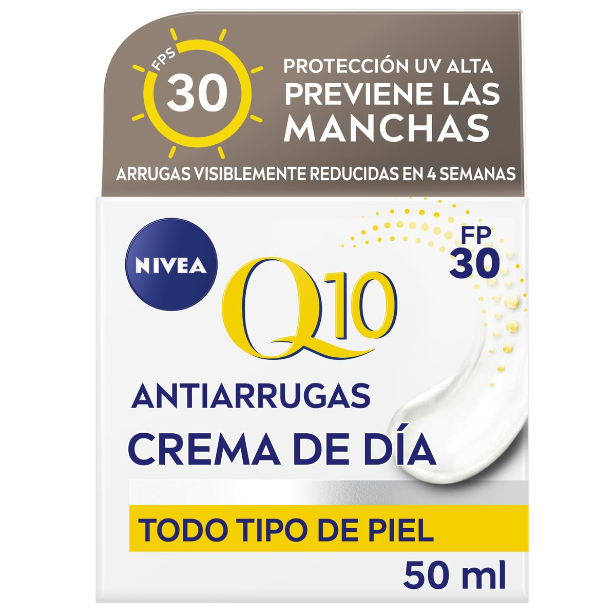 2 X NIVEA Q10 Antiarrugas - Crema de Día SPF 30 Extra Firmeza - Hidrata, Regenera, Reduce y Previene las Arrugas - Q10 Puro - 50 ml