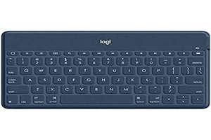 Logitech Keys-To-Go Teclado Inalámbrico Bluetooth para iPhone, iPad, Apple TV, Disposición QWERTZ Alemán , Azul
