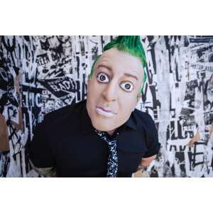 Máscara de Green Day para Halloween (Tré Cool o Mike Dirnt)