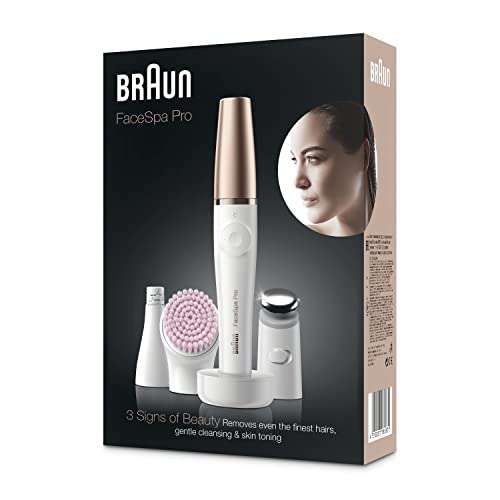 Braun FaceSpa Pro Depiladora Eléctrica Facial, Todo en 1