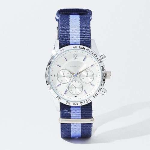 Reloj de mujer Parfois redondo con pulsera en varias tonalidades azules