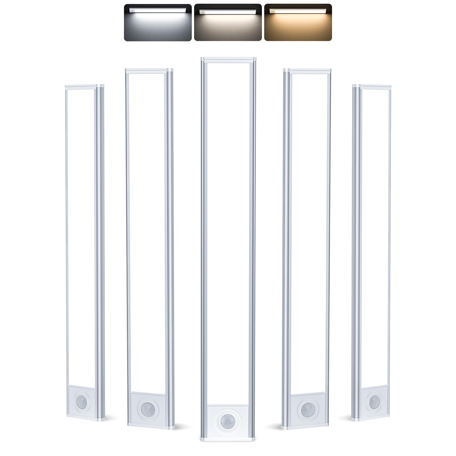 Luz LED Armario 30cm con Sensor de Movimiento 3000mAh USB-C Recargable,5