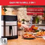 Moulinex Easy Fry & Grill EZ505D - Freidora de Aire Sin Aceite 2 en 1 para Freír o a la Parrilla, Pantalla Digital Táctil, 8 Programas