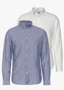 Pack 2x camisas JACK&JONES | Mezcla de algódon con LINO (ideal verano) | Tallas XS, S y M