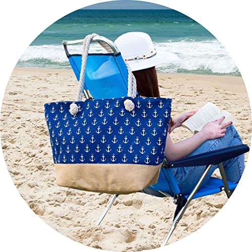 go hawaii 49433, Bolso de Playa para Mujer, Azul, Extra Grande