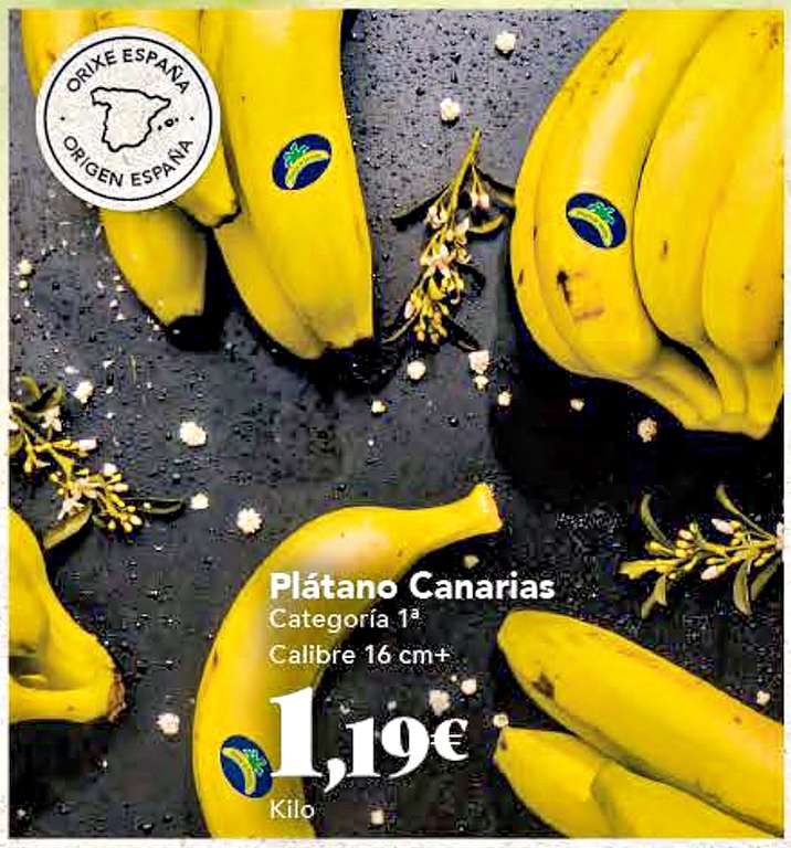 Plátano de Canarias Cat.I a 1,19€ el Kilo