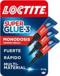 3x 1g Loctite Super Glue-3 Original Mini Trio, pegamento universal con triple resistencia, pegamento instantáneo y fuerza instantánea, 3x1 g
