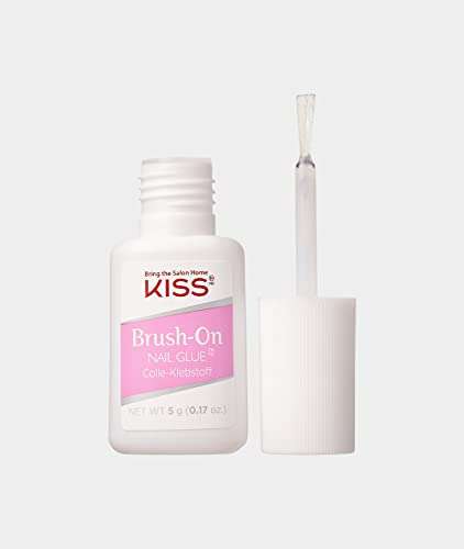 Kiss Pegamento para uñas con pincel, 5 g, transparente