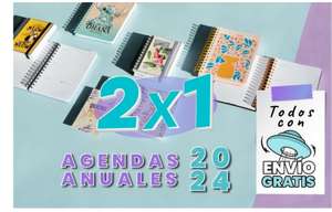 2x1 en agendas anuales con envío gratis ( desde 5,40)