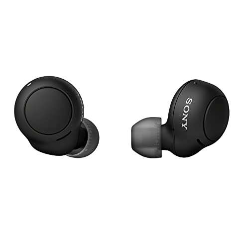 Sony WF-C500 - Auriculares "True Wireless", Hasta 20 horas de autonomía con funda de carga, Voice Assistant, Micrófono, Bluetooth, Negro