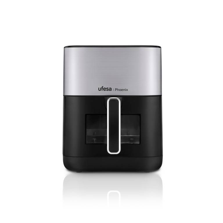 Ufesa Phoenix, Freidora Aire con Vapor, Doble Resistencia, 6 L, 1800 W, 10 Programas Preestablecidos, Ventana y Luz Interior