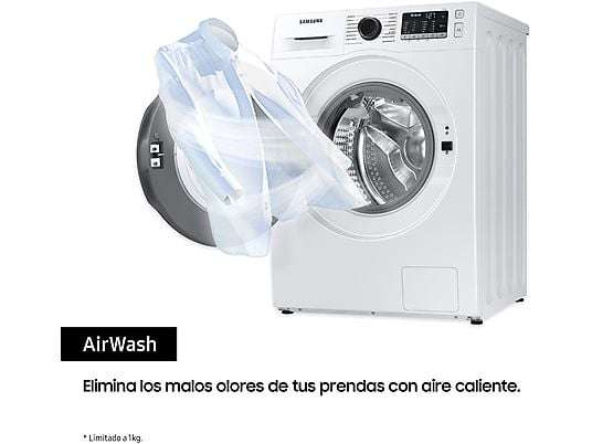 Lavadora secadora - Samsung WD90TA046BE/EC, 9 kg/6 kg, 1400 rpm, AirWash, EcoBubble, Blanco