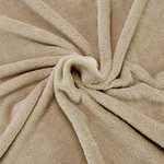 Amazon Basics - Manta, hecha de felpa de terciopelo suave - 229 x 274cm - arena