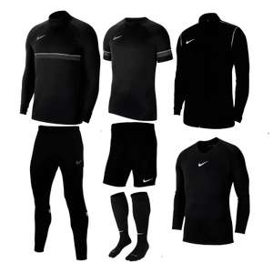 Conjunto de entrenamiento Nike Academy 21 (7 piezas, Sudadera, Pantalón entreno, Camiseta, Chubasquero...muchos colores)