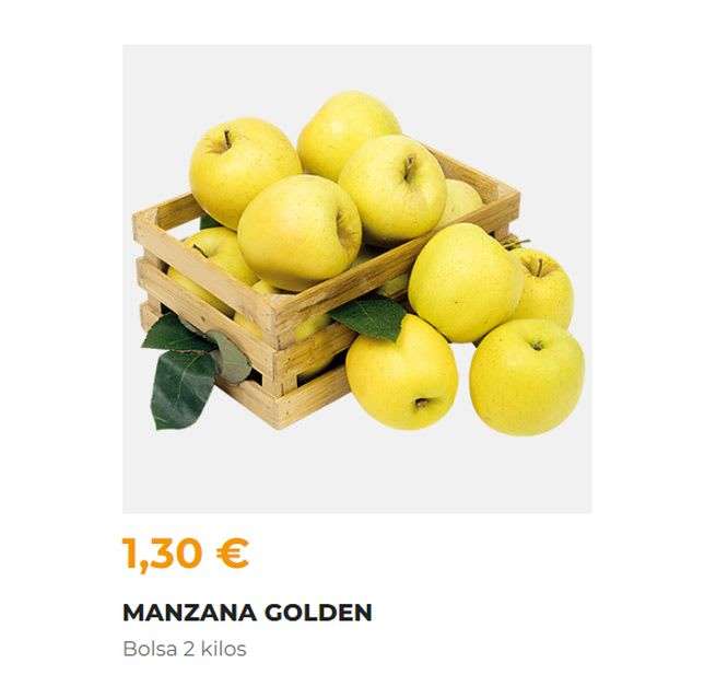 Bolsa de 2 Kg de manzana Golden a 1,30€