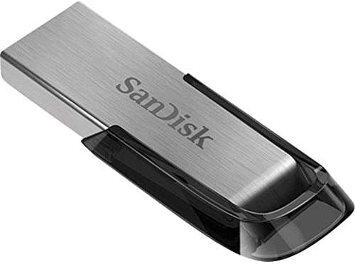 SanDisk Ultra Flair Memoria flash USB 3.0 de 256 GB, carcasa de metal, hasta 150 MB/s de velocidad de lectura, Plata y negro