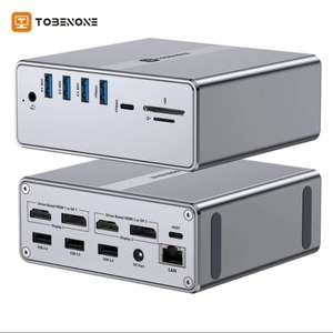 Estación de acoplamiento USB C Monitor Dual 4K @ 60Hz Hub para M1/M2 Macbook pro air Thunderbolt 3 4 DELL Lenovo ASUS