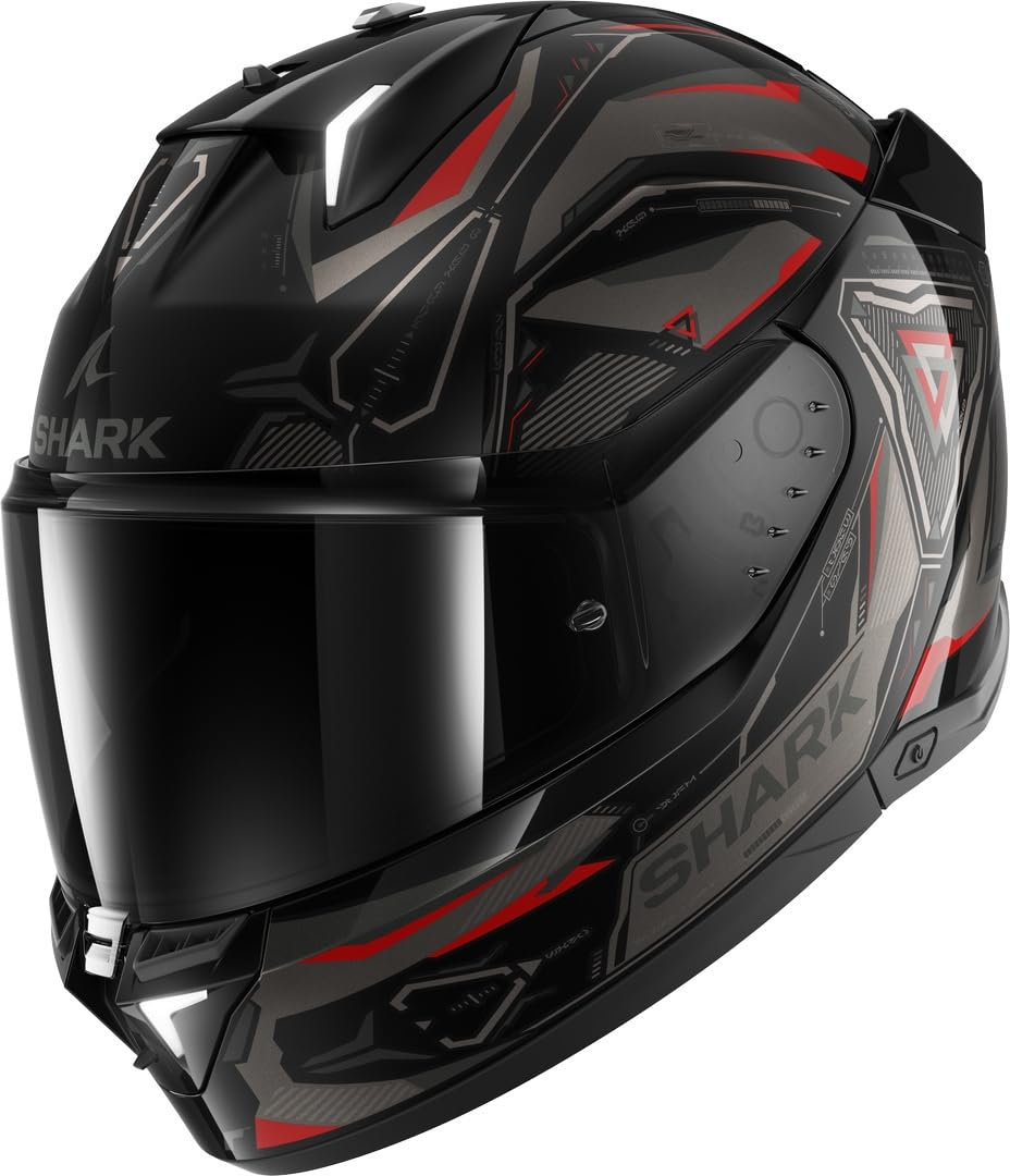 SHARK, Casco Moto Integral SKWAL i3 LINIK Black/Red/Grey KAR, XS
