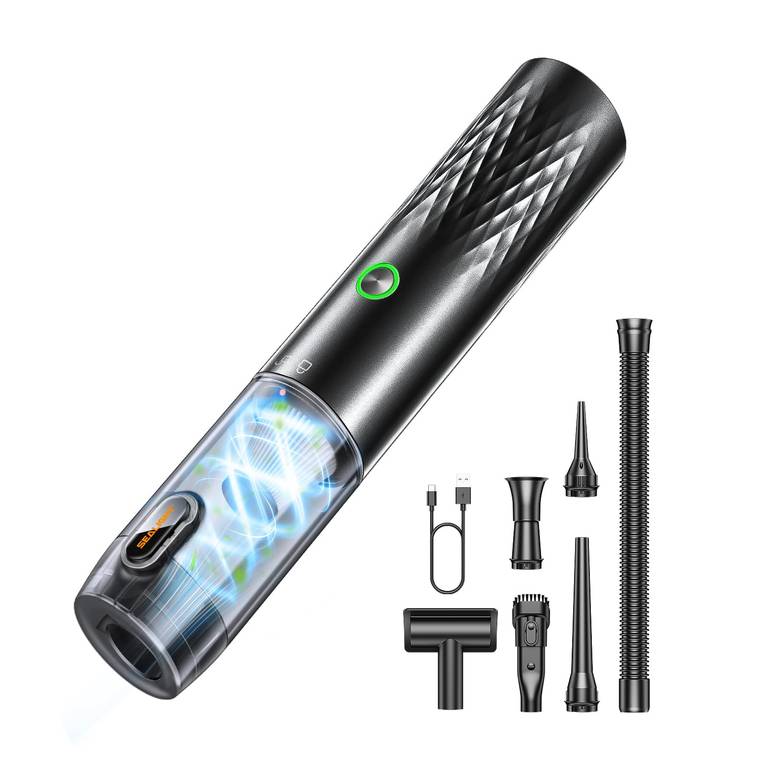 SEALIGHT Aspirador de Mano, 29000PA, 4 en 1 Aspirador Coche con 40 Minutos Duración Batería, Motor Sin Escobillas, 2 Niveles