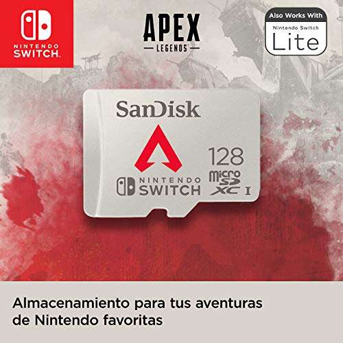SanDisk 128GB Apex Legends microSDXC Tarjeta para Nintendo Switch, Producto con Licencia de Nintendo