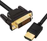 Cable adaptador de LinkinPerk bidireccional de HDMI HDTV a DVI chapado en oro de alta velocidad 1,5m