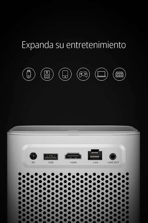 Emotn N1 Proyector Portátil con Licencia Oficial Netflix, 1080P Full HD Nativo, Imagen de 120"
