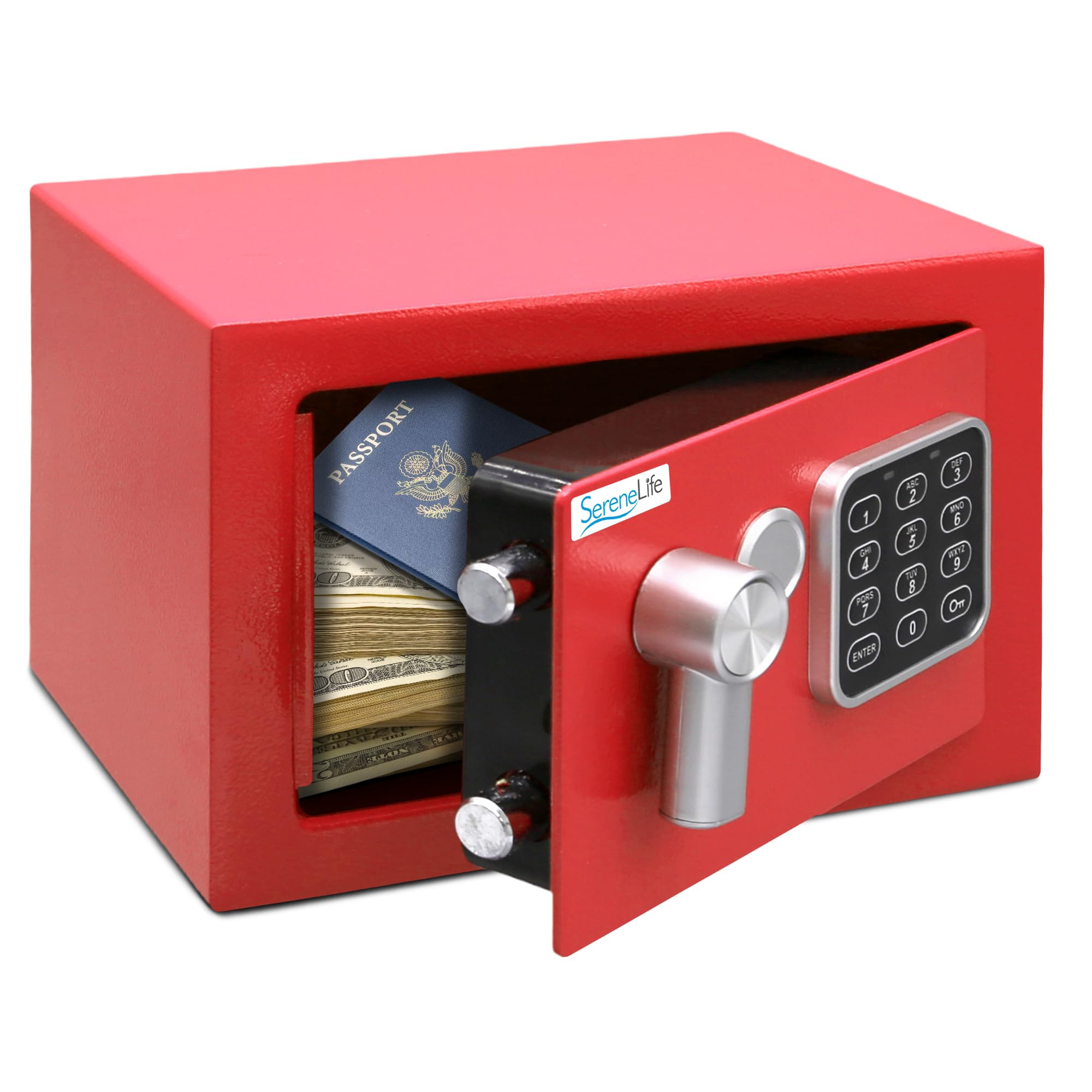 Caja Fuerte digital, De acero premium, Almacenamiento seguro para efectivo, Armas, Joyas, Ideal para hoteles y uso domestico 2 llaves