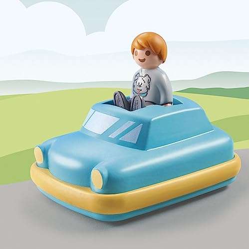 PLAYMOBIL Coche de Juguete Interactivo con Motor de Volante para Que los niños descubran Las Funciones básicas,