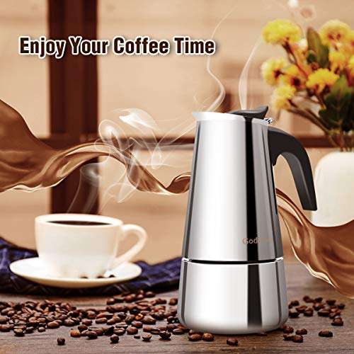 Godmorn Cafetera Italiana 4 Tazas (200ml), 6 Tazas (300ml) y 10 tazas  (450ml) » Chollometro