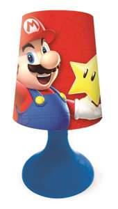 Lexibook Mini Lámpara Mario de mesita sin Cable Nintendo-Rojo, Color