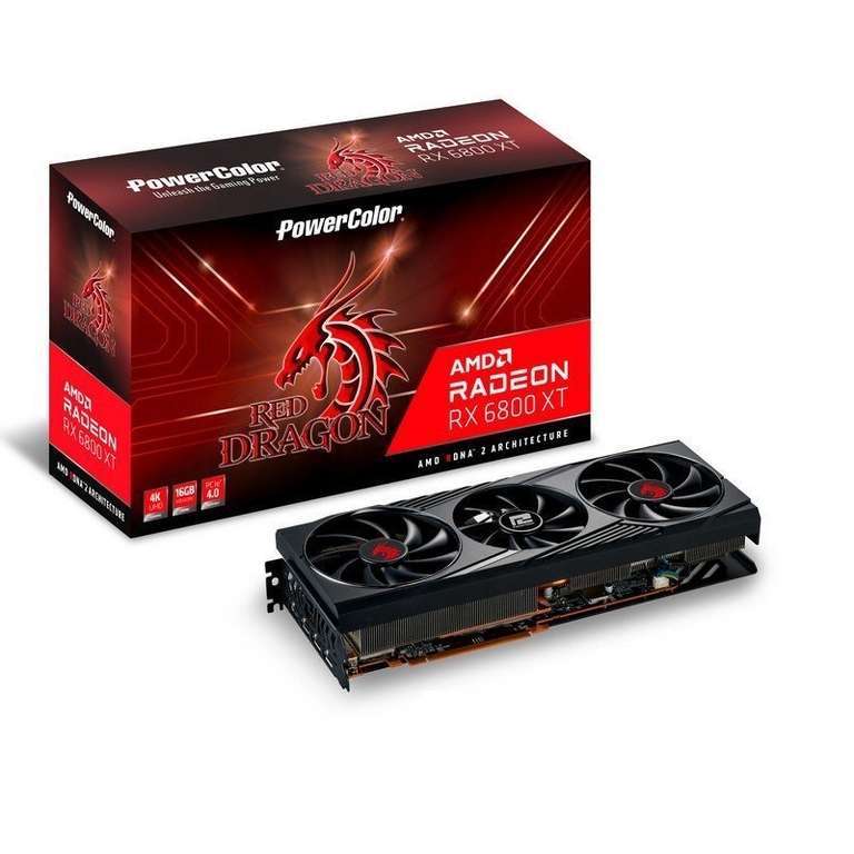 Powercolor Radeon RX 6800 XT Red Dragon 16GB GDDR6 - Tarjeta Gráfica + 2 juegos