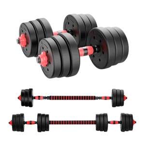 Ultrasport Discos de pesas, 4 pesas en un juego, 15 kg o 25 kg, diámetro  estándar de 30 mm, se pueden usar con mancuernas y barras con barra, con