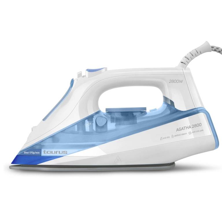 Taurus – Plancha de vapor Agatha 2800W | Golpe de vapor 170g/min | Punta de precisión | Regulador