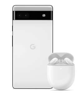 Google Pixel 6a - 5G Android Libre cámara de 12 MP batería de 24 Horas de duración, color Tiza + Pixel Buds A-Series