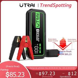 UTRAI - Arrancador de batería de coche de 3000A, dispositivo portátil para arranque de emergencia
