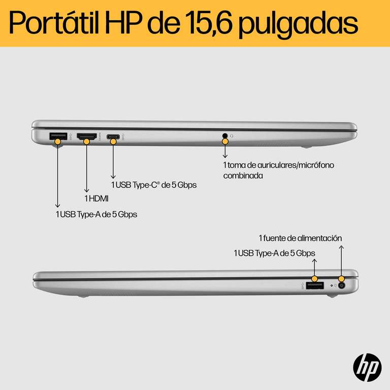 Ordenador portátil HP 15.6" FHD (Intel Core i7-1355U, 16GB RAM, 512GB SSD, Intel Iris Xe, Windows 11 Home)