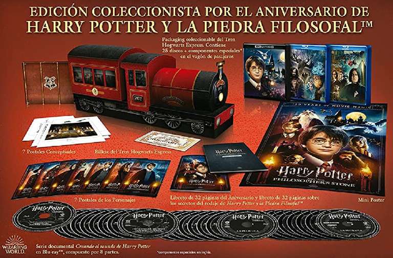 Harry Potter La Colección Completa Coleccionista del 20º Aniversario Expreso de Hogwarts (4K Ultra HD y Blu-ray)