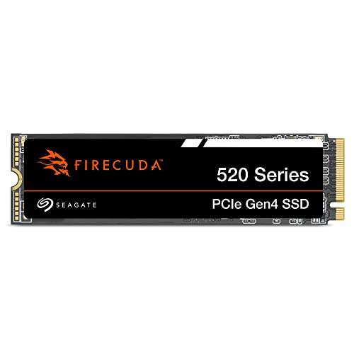 Seagate FireCuda 520 NVMe SSD, 1 TB, SSD Interno, M.2 PCIe Gen4 ×4 NVMe 1.4, con velocidades de hasta 5000/4850 MB/s