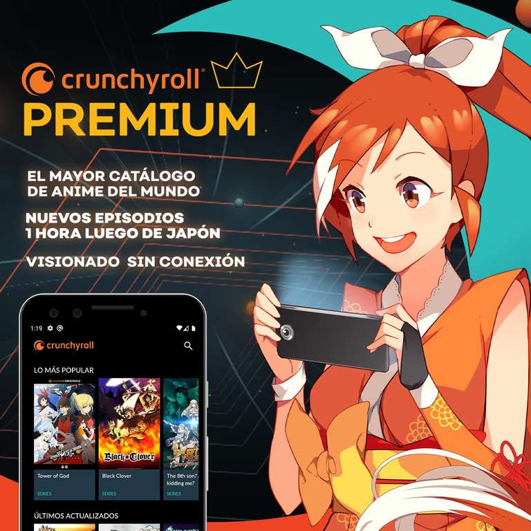Crunchyroll Premium → 0,65€/mes [0.20€/mes compartido, VPN Pakistán]